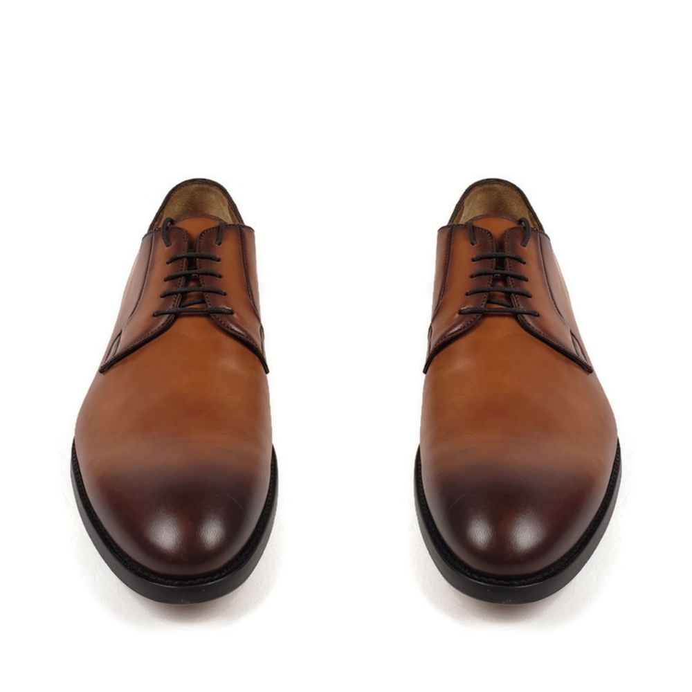 Antonio Maurizi Burnished Plain Toe Derby Shoe 9 - Picture 5 of 12